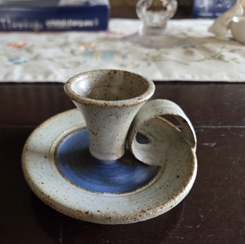 Handmade Pottery Candlestick Holder